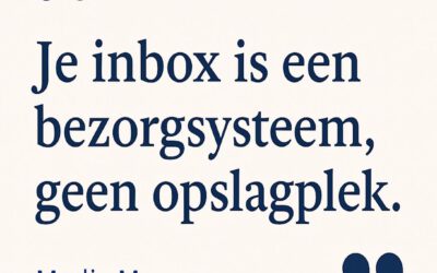 Altijd een overvolle inbox en agenda? Het kan anders.